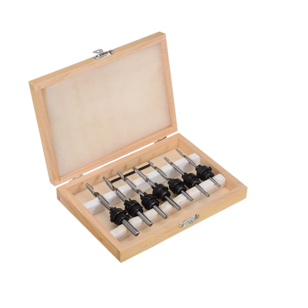 22Pcs Profession Woodworking Tool Tapered Drill & Countersink Bit Screw Set with Hex Key Wood Pilot Hole Tools