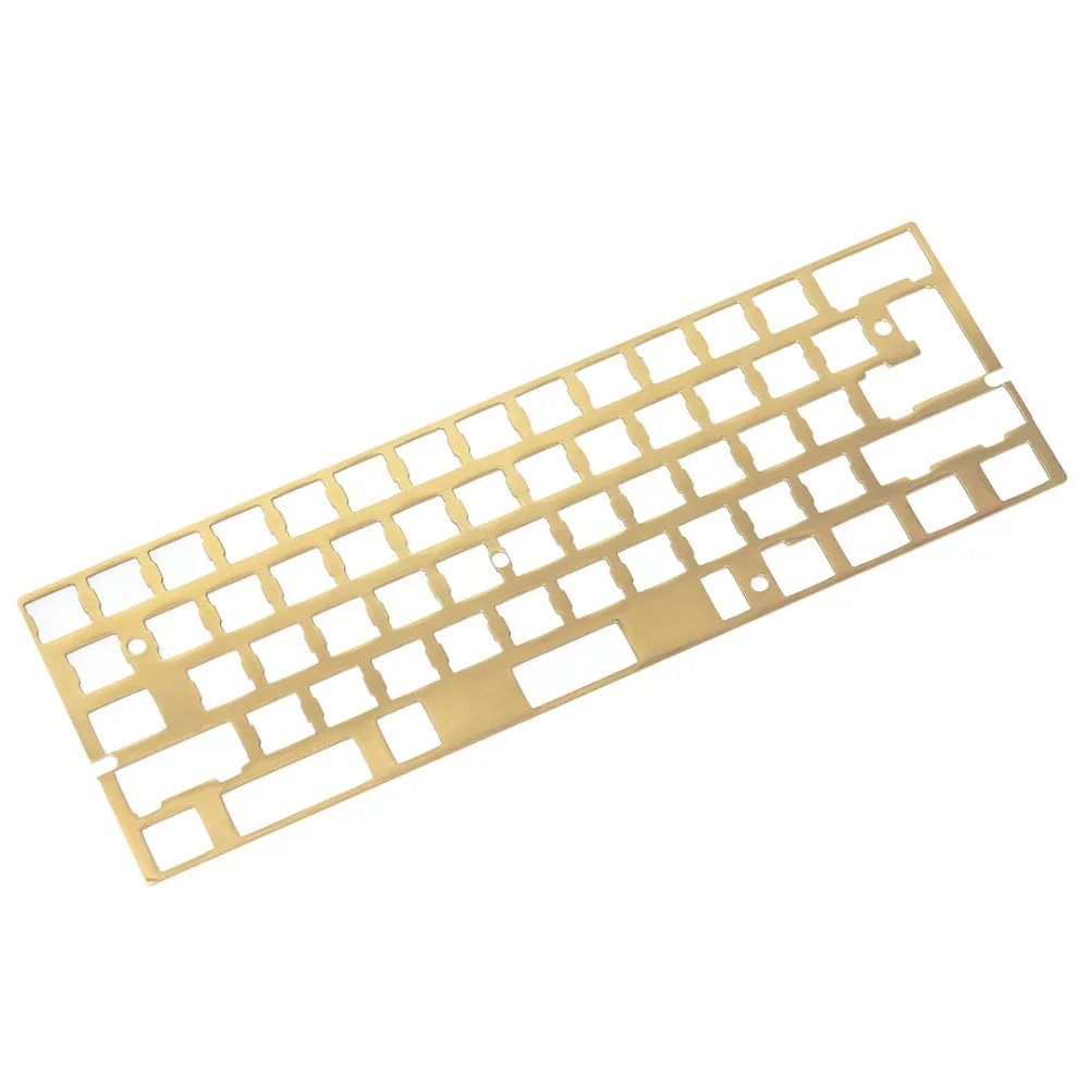 

Brass 60 ANSI Plate hairline finish support ISO set for diy 60% mechanical keyboard