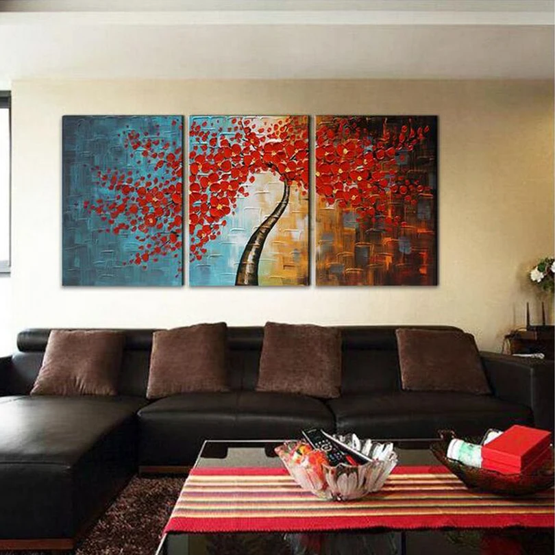 

Lucky Tree Modern Abstract Oil Painting home decor wall art picture flowers on palette thick knife oil painting 168009