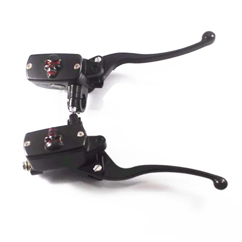 7/" 22 мм черный череп гидравлический руль тормозной клатч главный цилиндр рычаги мотоцикл спортивный велосипед Крузер, Боббер