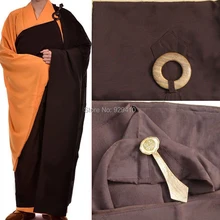 Буддийского монаха пластик& деревянный крюк Уи форма шаолиньский костюм cassocklay robegown meditationritual одежды Одежда для восточных единоборств