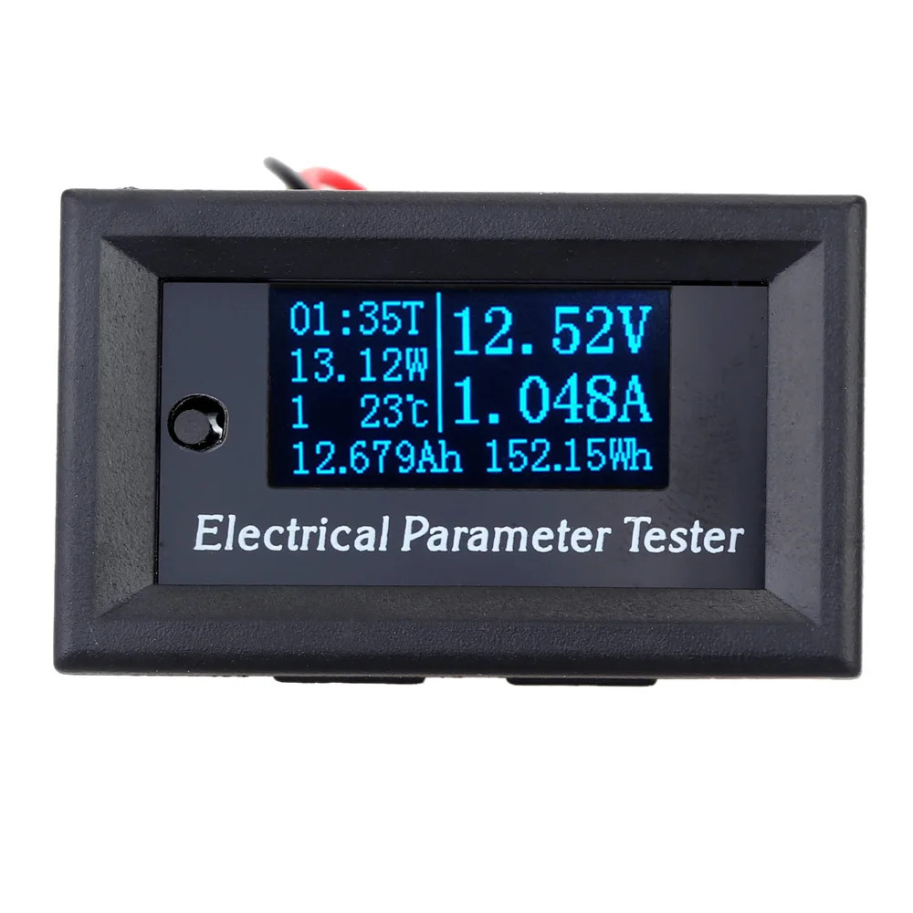 OLED 7-в-1 ваттметр Мощность измеритель КСВ Электрический параметр метр Напряжение точное время Мощность энергии Ёмкость Температура тестер