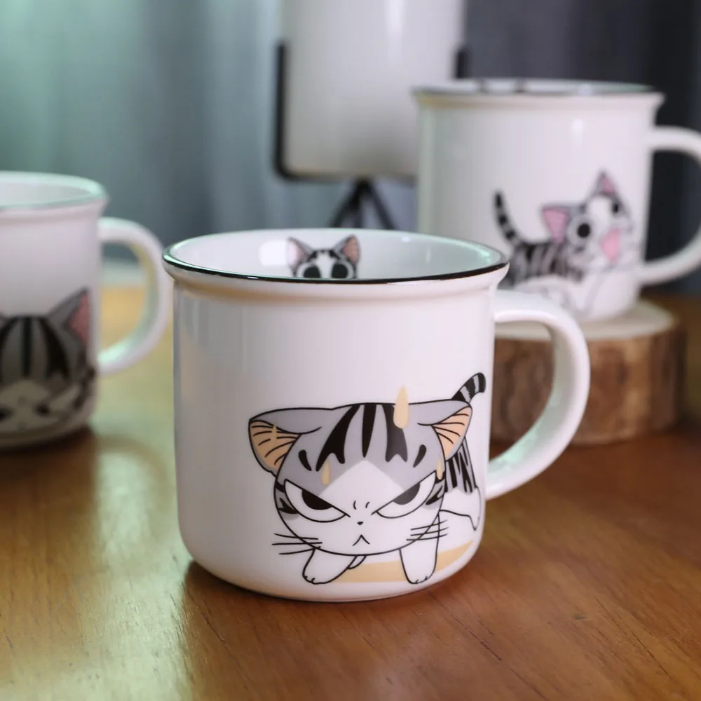 Супер милый кот животное мультфильм кофейная чашка котенок молоко кружка