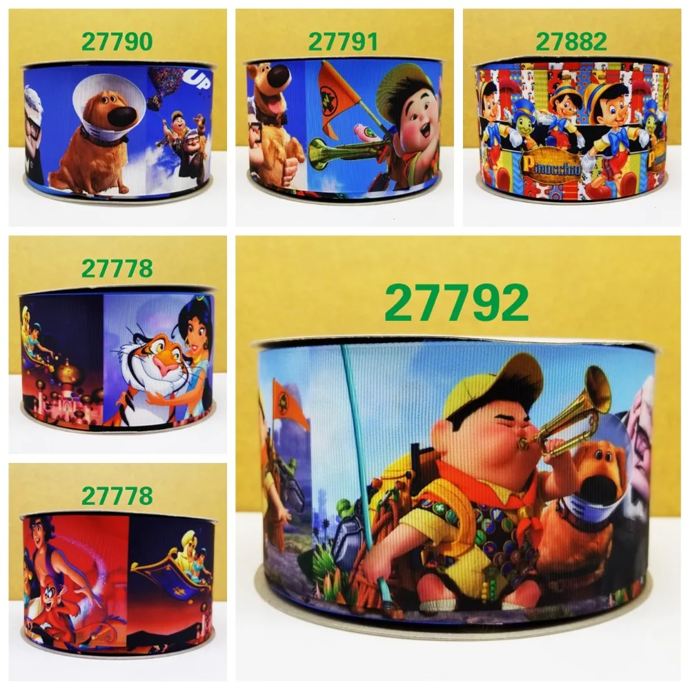 

Cartoon printed grosgrain ribbon ,satin ribbon 10 yards . 27778-