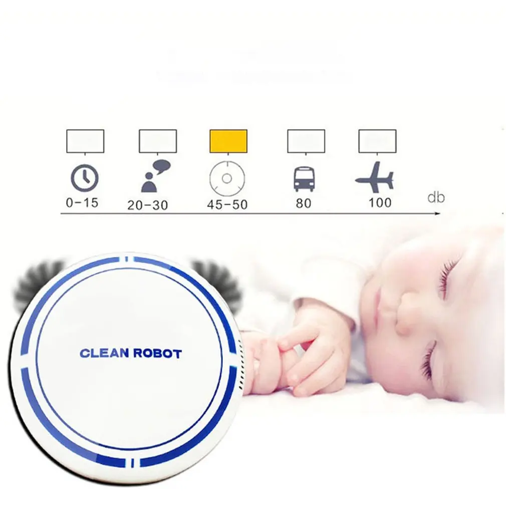 Household Small Size USB Charging Smart Washable Auto Robotic Mop Floor Robot Vacuum Cleaner Cleaning Device