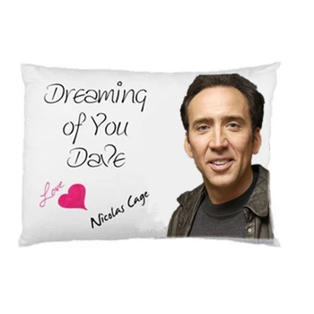 

Personalized Nicolas Cage Pillow Covers Nicolas Cage Dreaming of You Pillowcase Custom Name Cushion Cases Gifts Two Sides 20x30