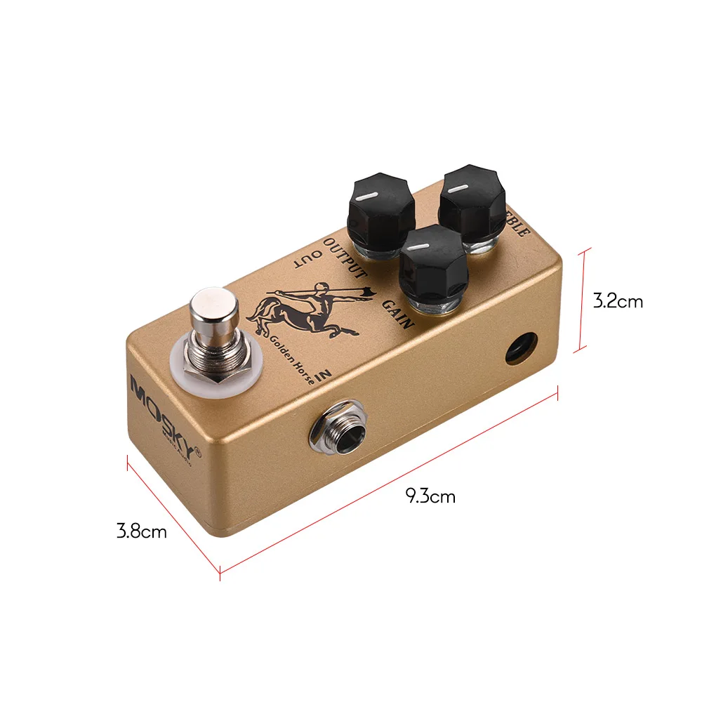 MOSKY Golden Horse Guitar Effect Pedal Overdrive Guitar Pedal Full Metal Shell True Bypass Guitar Parts & Accessories -