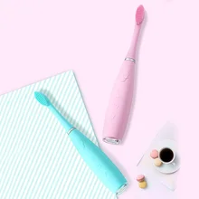 Электрическая звуковая Силиконовая зубная щетка для ухода за полостью рта Отбеливание зубов мягкие волосы Автоматическая детская зубная щетка USB стоматологическая Глубокая чистка