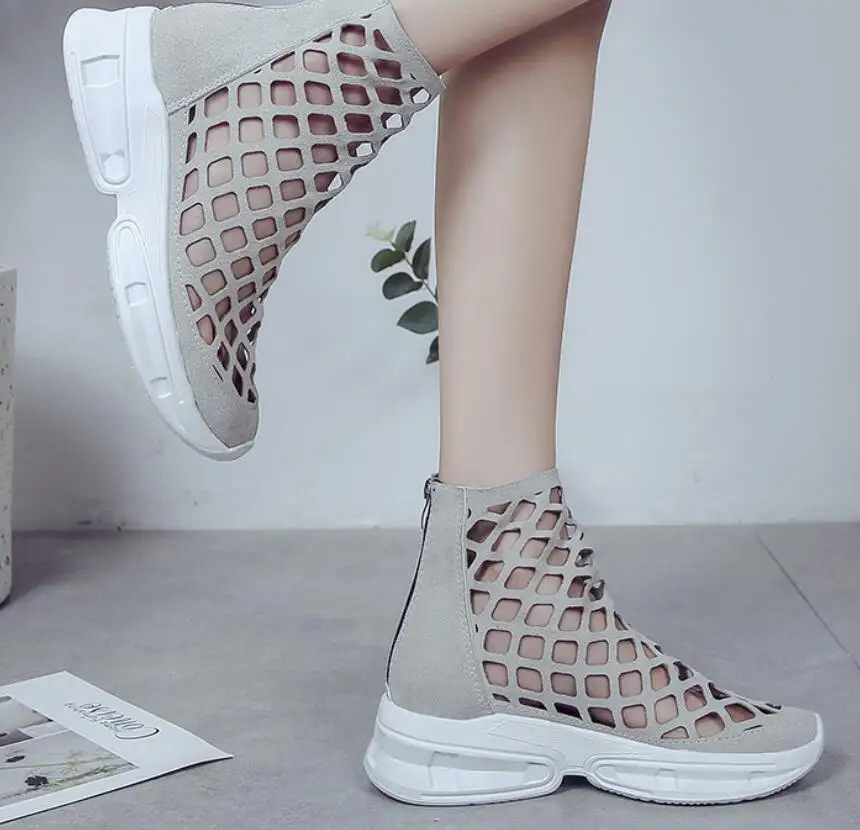 Женские ажурные сандалии CHAISHOU удобные дышащие модные ботинки Chaussures B 333 лето