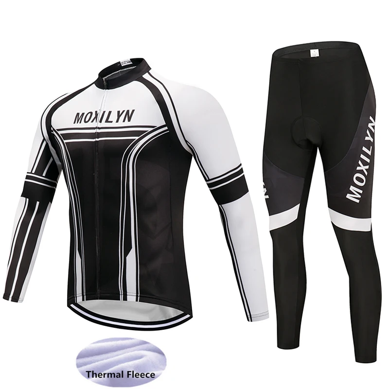 

2019 Men Cycling Jersey Sets Winter Fleece Pro team Warm Long Sleeve Mtb Cycling Clothing Bike Bicycle