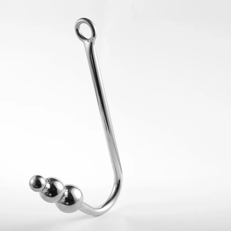 Stainless Steel Anal Hook with Beads Hole Metal Butt Plug Sex Toys Adult Product No Vibrator for men |