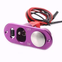 

CNC Aluminum Alloy Heavy Duty Single Power Switch Witch Futaba JR Cable For RC Airplane Models