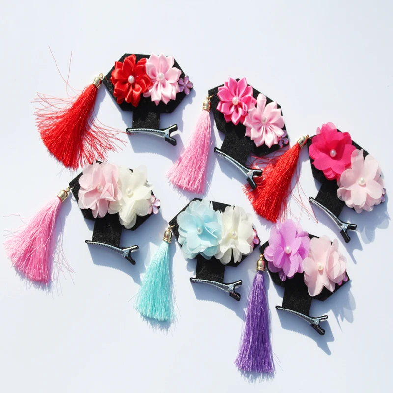 Retail Latest Chinese Qing Dynasty Princess Style Hair Clip Girls