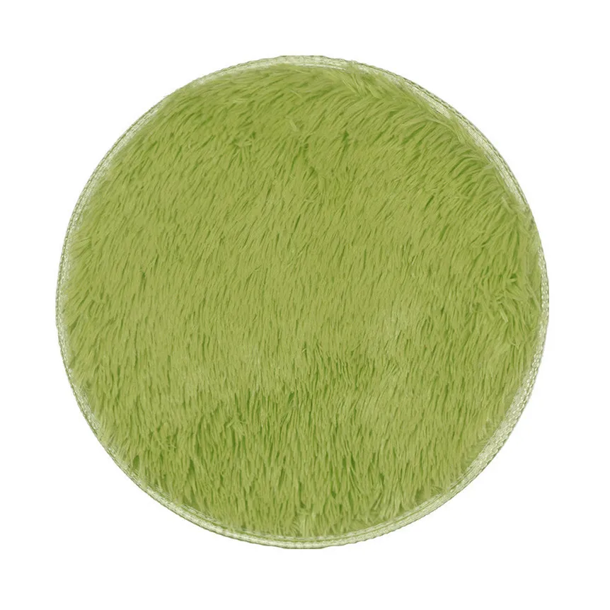 Ouneed 40*40 см утолщенный круглый напольный коврик, ковер, коврики для столовой, спальни, гостиной, многоцветные, счастливые продажи ap524 - Цвет: Зеленый