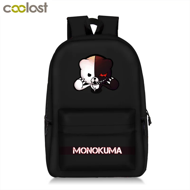 Новинка, Danganronpa monokuma, рюкзак с принтом, школьная сумка для студентов, для девочек и мальчиков, рюкзаки, mochila, дорожные сумки для женщин