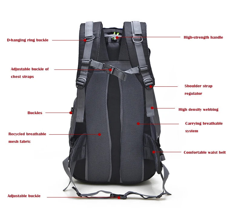 Mochilas de Viagem para as Mulheres Bolsa do Esporte ao ar 50l à Prova Caminhadas Mochila Trekking Livre Escalada Montanhismo Bolsas Caminhada Pacote D50água Men 13 Cheap Mochilas escal.