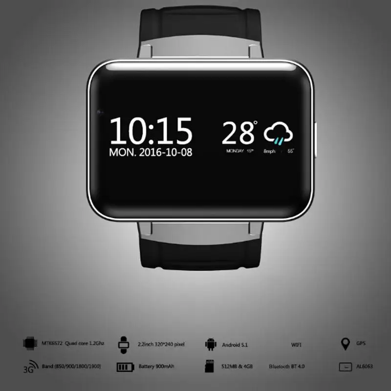 

New Fashion Wifi Bluetooth Watches Smart Watches DM98 2.2 inch HD IPS LED Display Supports SIM Card Reminder Calls for Android