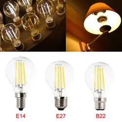 E27 светодиодные лампы AC 220 В 2 Вт/4 Вт лампа в форме стеклянного глобуса G45 Античная Edison Винтаж свет ампулы освещение дома декоративные