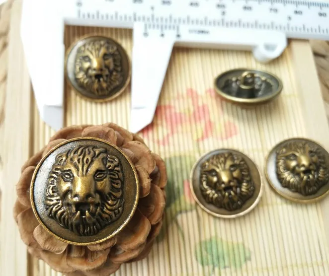 

Wholesale 10 pieces New fashion High grade metal Bronze Overcoat coat Buttons jacket shirt Sweater button 23mm Free shipping