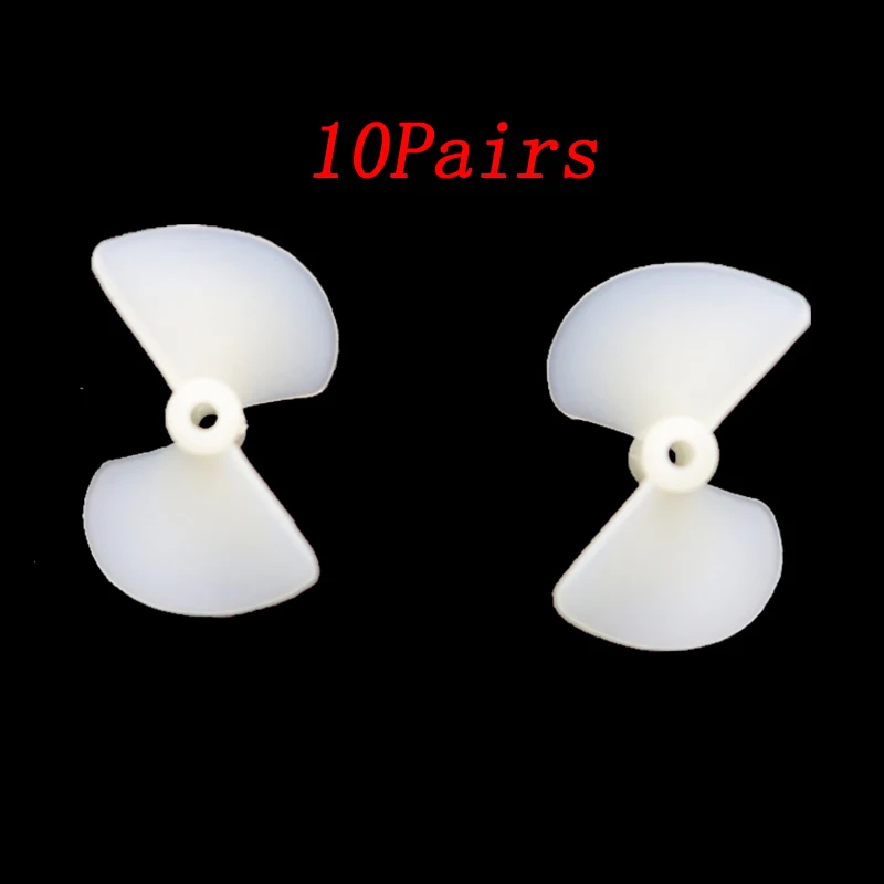 

10Pairs 2x26mm Marine 2 Blades Nylon Propeller CW/CCW Aperture 2mm Semi-immersion Paddle DIY Spare Parts for RC Boat/Ship Model