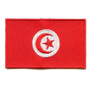 

Tunisia Embroidery Patch Embroidery Heat Transfer Patches Twill with Flat Broder and Iron On Backing Custom Design & MOQ50pcs
