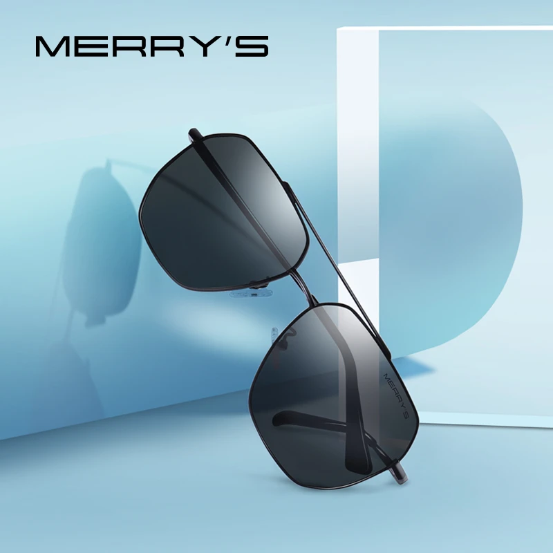 MERRYS gafas de sol cuadradas clásicas para hombre, lentes de sol polarizadas HD con marco de aviación, UV400, S8211|De los hombres gafas de sol| - AliExpress