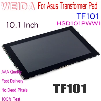

WEIDA LCD 10.1" For Asus Transformer Pad TF101 LCD Display Touch Screen Assembly Frame Tablet PC TF101 LCD HSD101PWW1