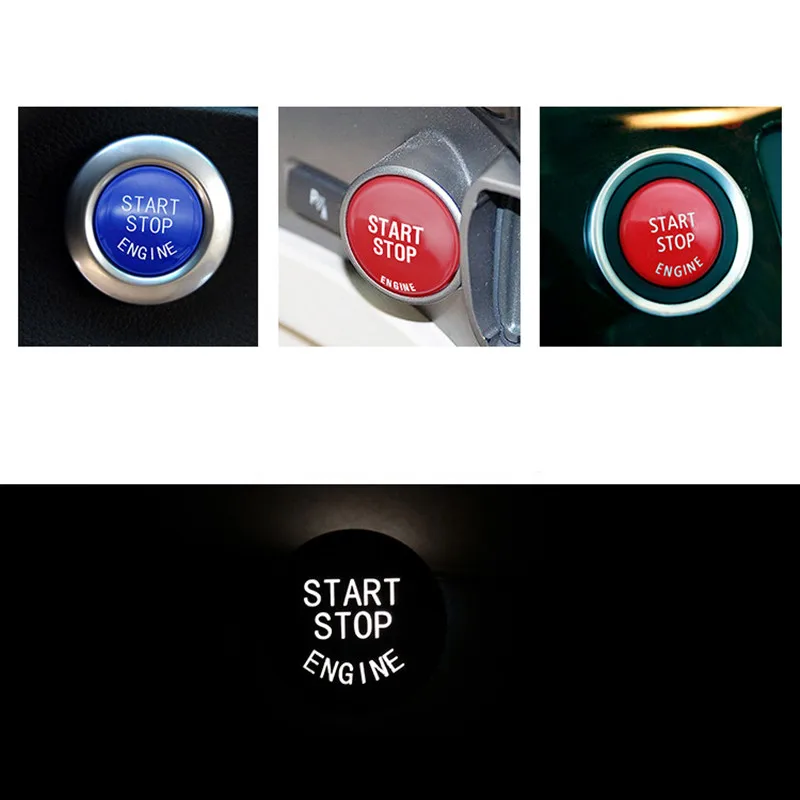 

Car engine start button stop button Replace the cover FOR BMW E60 E70 E71 E90 E92 E93 Car styling accessories stickers Red black