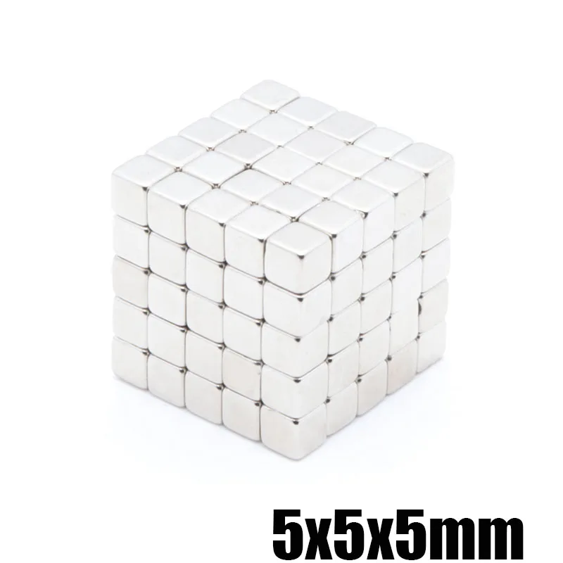 

50pcs 5x5x5mm neodymium magnet large square cube neodymium iron boron magnetic rare earth magnet jewelry 5 * 5 * 5mmmagnet