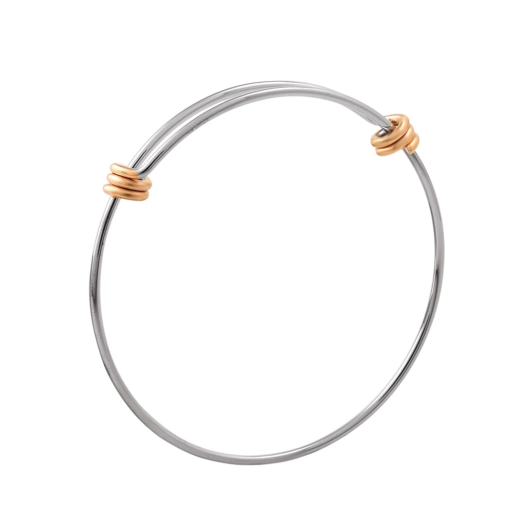 IJD0214 1,8 мм из нержавеющей стали расширяющийся кабель браслет 60 мм Золотая петля Женский Регулируемый проволочный браслет DHL бесплатно
