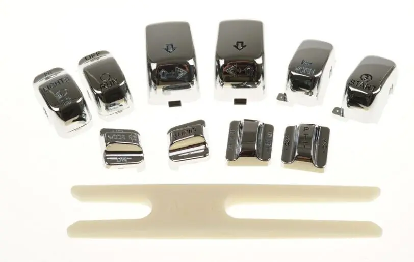 10 Pieces Chrome Replacement Switch Cap Button Kit For 1996-2013 Harley ENGRAVED FLHTCU FLHTCUTG FLHTK FLTR and FLTRU models | Автомобили