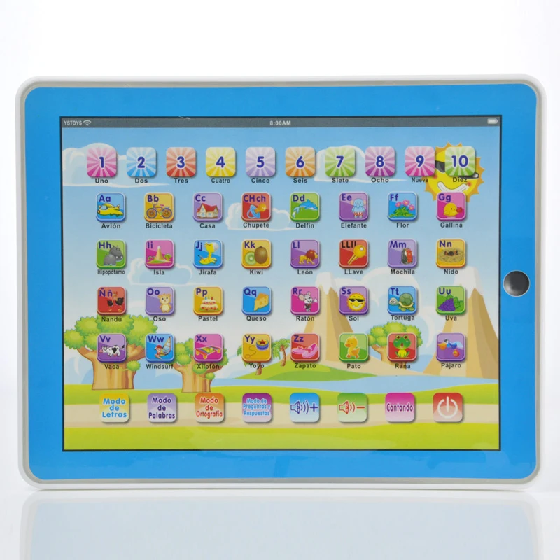 Spanish learning toy Alphabet Child Tablet Point Read Touch Enable Laptop Educational Toys Children Gifts