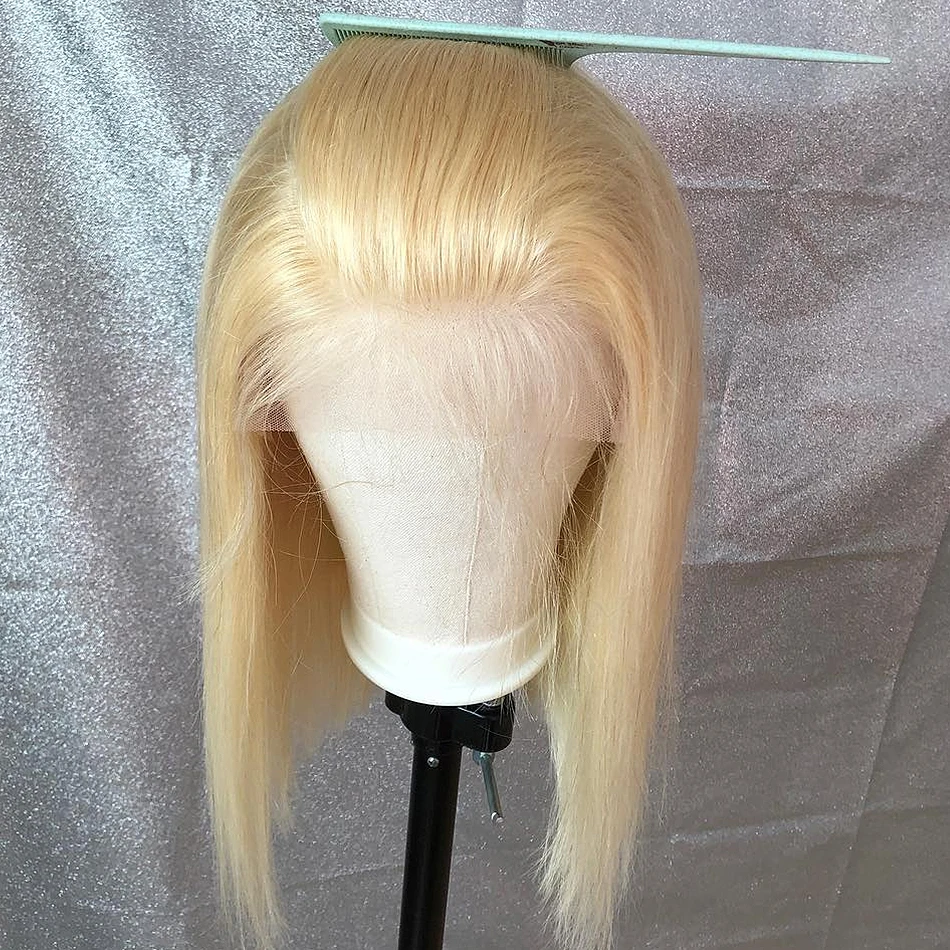 Luwin 613 блонд Кружева передние парики для черных женщин прямые бразильские человеческие волосы короткие боб Омбре кружева спереди al парик