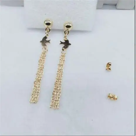 E 1012 голубь мира на цепочке с длинными кисточками серьги приграничные взрывные 2019