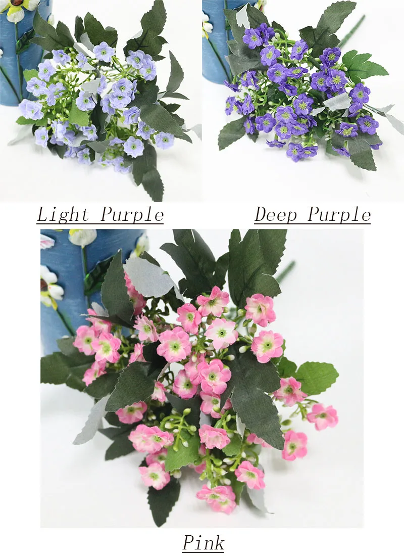 Flone Artificial Plants Silk Milan Bouquet Fake Flowers Orchid Wedding Flower Wall Garden Decoration Home Decoration Accessories (21)