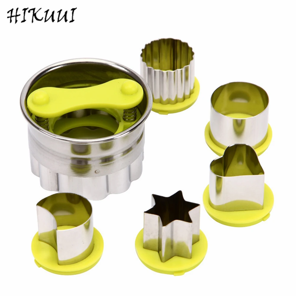 6pcs Stainless Steel Biscuit Mould Set Mini Hollow Fondant Biscuit Pastry Cookie Mould Kitchen