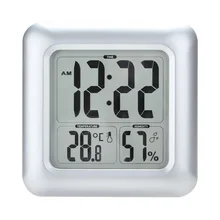 New European electronic digital waterproof font b wall b font font b clock b font hygrometer