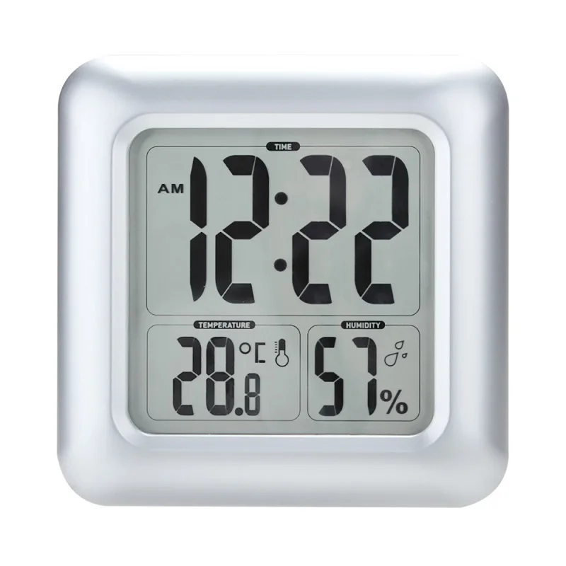 New European electronic digital waterproof wall clock hygrometer