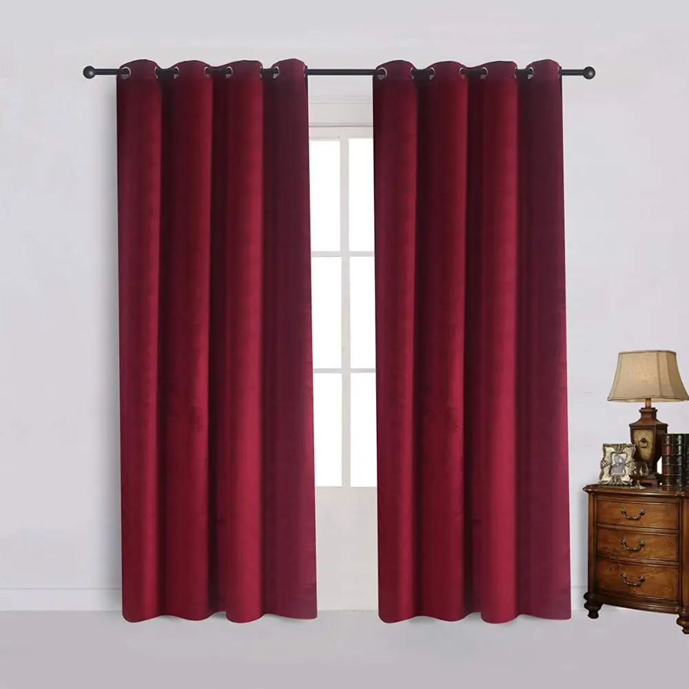 

Modern Solid Velvet Curtains for The Bedroom Living Room Custom Size Blackout Curtain Blinds Finished Drapes Window