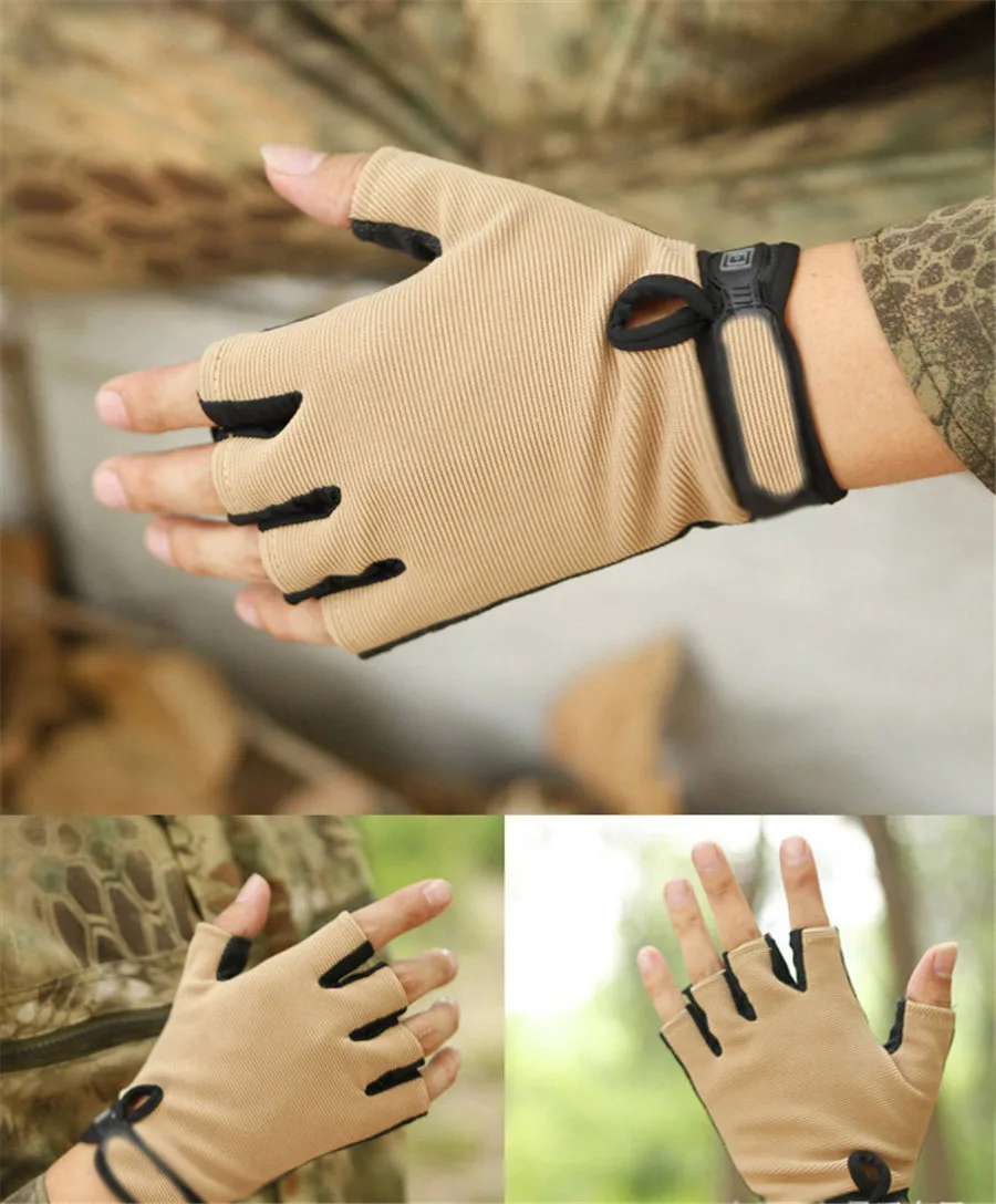 Anti-slip Camouflage Fingerless Fishing Gloves Man (5)