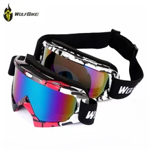 WOLFBIKE UV400 защиты Лыжный Спорт очки для мужчин женщин Спорт на открытом воздухе Сноубординг скейт Мотокросс по бездорожью снег солнцезащитные очки
