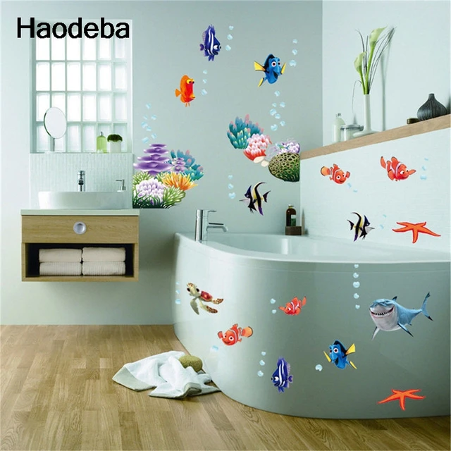 Sea World Colorful Fish Animals Vinyl Wall Art Window Bathroom Sea World Colorful Fish Animals Vinyl Wall Art Window Bathroom Decoration Stickers Decal Baby Kids