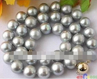 

yan 1815 17.5" 11~12MM GRAY ROUND FW CULTURED PEARL NECKLACE