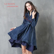 Jacket Women 2017 La Max Pa Boho New Denim font b Coats b font Long Sleeve