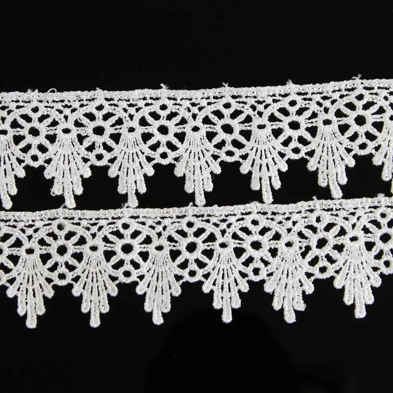 3 Yards 4.8 cm White Black Lace Trims Ribbon Lace Applique Dress