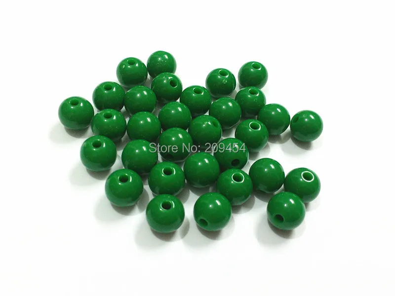 (Choose Size First) 6mm/8mm/10mm/12mm/14mm/16mm/18mm/20mm Dark Green Acrylic Solid Beads | Украшения и аксессуары