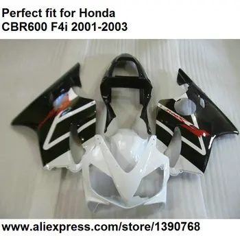 

Hot sales fairing kit for Honda CBR 600 F4i 01 02 03 white black fairings CBR600F4i 2001 2002 2003 OL93