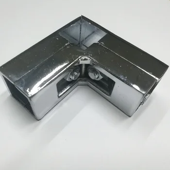 

25 * 25mm Square Pipe Tee Fittings / Shelves Racks Square Tube Connector 6PCS