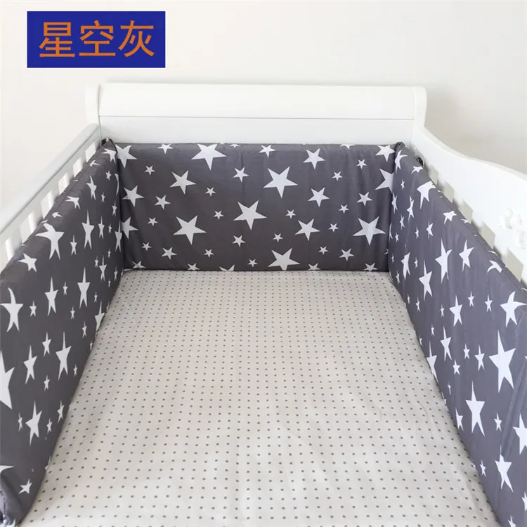 Скандинавские звезды дизайн детская кровать утолщенные бамперы цельная кроватка вокруг подушки защита для кроватки подушки 7 цветов Декор для новорожденных