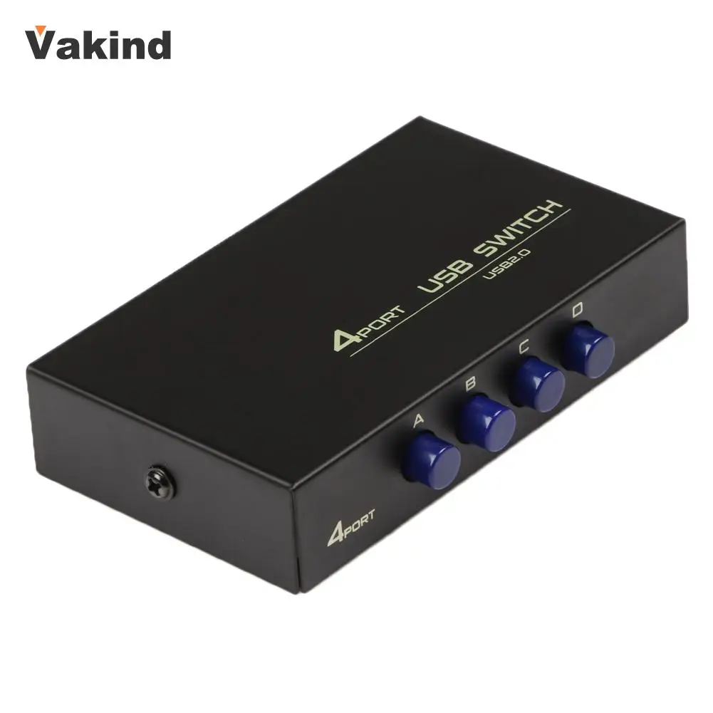 

4 Ports USB Switch Switcher Selector Box Hub USB 2.0 Sharing Switch Adapter for PC Scanner Printer